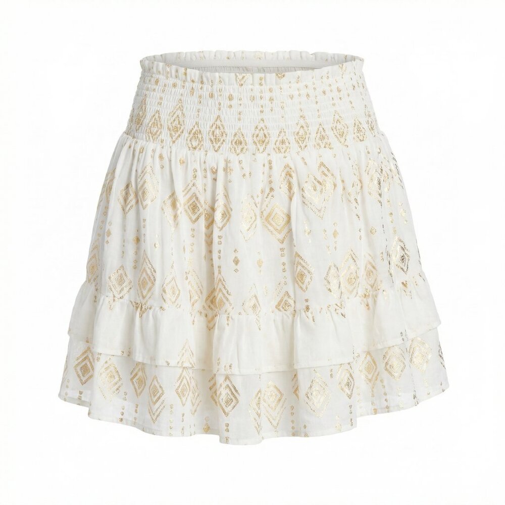 AQUA Printed Cotton Cover-Up Skirt Bloomingdale’s Exclusive Swimwear